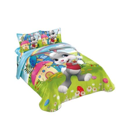 China Hot-selling Disposable 3D Bedding Sets Cartoon Digital Printing Cute Cat Printed Duvet Cover Sets For Kids Bedroom for sale