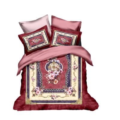 China Disposable Hot Selling High Quality Egyptian Style Cotton Duvet Cover Sets 3D Digital Printing Bedding Sets For Home Textile Products for sale