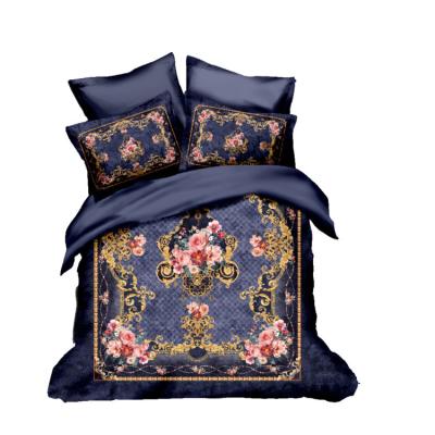 China Disposable Custom Design Printed Bedding Comforter Sets Luxury King Size Duvet Cover for sale