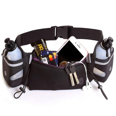 China Running Waist Pack Hydration Water Proof Neoprene Belt Outdoor Waist Bag With Water Bottle Holder For Women Men for sale