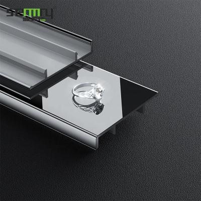 China Modern Decorations Extrusion Baseboard Wall Skirting Board Hot Sale Cheap Brushed Mental Stainless Steel for sale