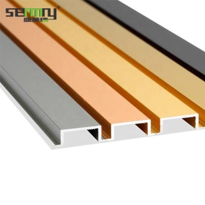 China Customization Modern Color U Shape Aluminum Tile Corner Edge Trim Extrusion Profile Accessories Free Sample for sale