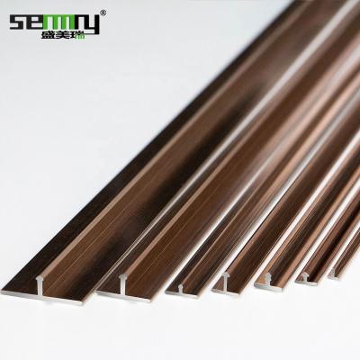 China Newest design free sample modern aluminum alloy accessories T shape aluminum t shape extrusion profile t channel transition decor stri for sale