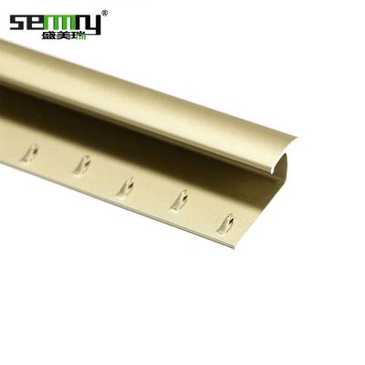 China Modern Aluminum Alloy Profile Closing Trimming Carpet Tile Trim Champagne Color Floor Accessories for sale