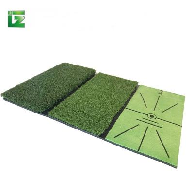 China Outdoor High Density T-Shirt Foldable Backyard Grass Golf Practice Mat 3-in-1 Shot Track Golf Training Aids Golf Shot Mat 40.5*63cm for sale