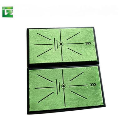 China Factory Customized Portable Golf Practice Track Mat Outdoor And Indoor Practice Mat Rubber Golf Mat for sale