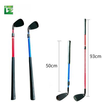 China Custom Mini Aluminum Tube Length Adjustable Logo Kids Golf Practice Swing Golf Club Iron for sale