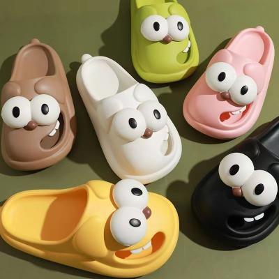 China Cushioning slippers female thick sole summer outside the new Korean version of the wear 2023 of all large non-slip cute eye dog Baotou sandals for sale