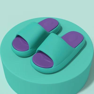 China 2023 summer newest style unisex contrast color Eva Slides Slipper For Men 4mm unique indoor thickness anti slip cushioning for sale