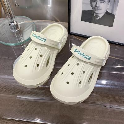 China Cushioning pairs of sandals with summer outside wear light weight leisure Baotou beach non-slip thick EVA sinking shoes stepping on a sense of for sale