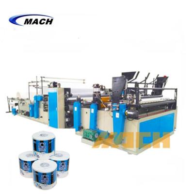 China Factory Automatic Color Sticking Lamination Toilet Paper Kitchen Towel Rewinding Machine for sale