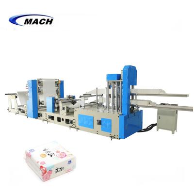 China Factory 800-1000 Pcs/Minute High Speed ​​1/4 Lanes Automatic Paper Napkin Tissue Napkin Machine Double Times for sale