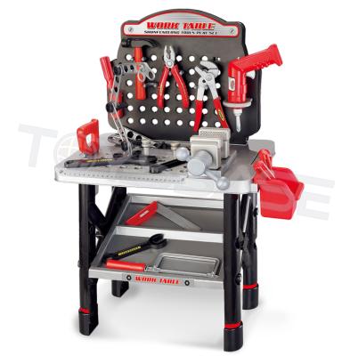 China Tool Toys Work Table Pretend Plastic Tool Toy Set Preschool Kids and Play Table | machine tools play for sale