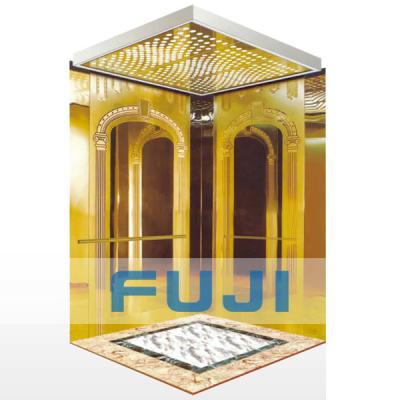 China Residential FUJI Titanium Gold Elevators Luxury Passenger Elevator Home Elevator For Sale for sale