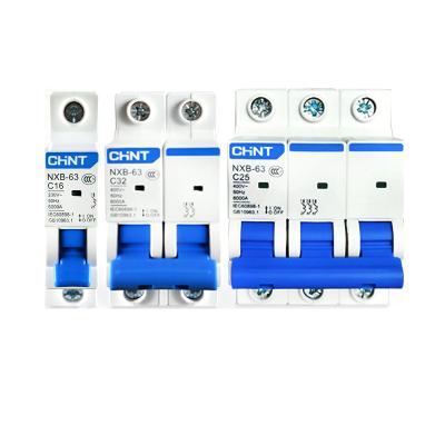 China NXB-63 3p type D 16A overload chint miniature circuit breaker for sale