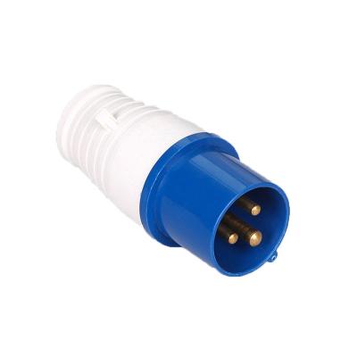 China ZZ013 220V 16A IP44 Multiple Applications Nylon Flame Retardant Three Motor Industry Waterproof Plug for sale