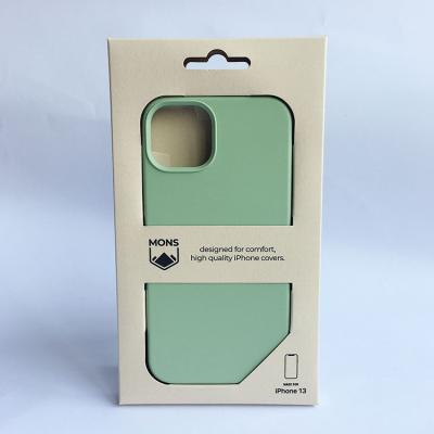 China Customized Eco - Friendly Recyclable Foldable Logo Kraft Paper Box For Iphone 13 for sale