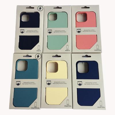 China Recyclable Cost Effective Customized Logo Kraft Paper Box For All iphone 13 Phone Case for sale