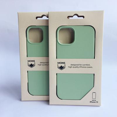 China Recyclable Cheap Customized Smart Logo Phone Case Kraft Paper Box For iphone 13 for sale