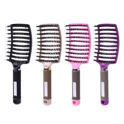 China Professional Household Salon Bristle and Massage Nylon Comb Scalp Hair Brush Wet Hair Brush for sale