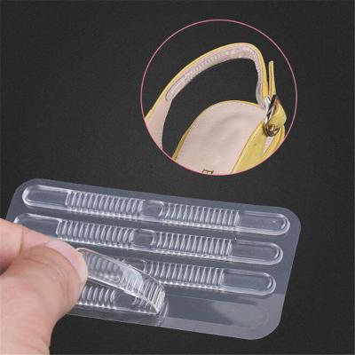 China New Fashion 4pcs/Pack Clear Gel Silicone Heel Cushion Protector Shoe Insole 9.5*0.8cm L763 Insert Pad for sale