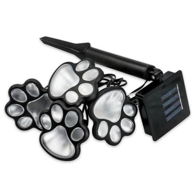 China Outdoor Waterproof Garden LED Solar Garden Light for Dog Cat Animal Paw Print Garden Decoration Lights for sale