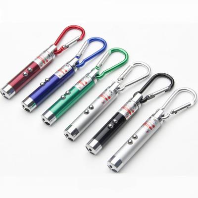 China Emergency Mini 3 in 1 Flashlight Torch UV Light Emergency Chain LED Head Red Laser Pen Pointer Carabiner for sale