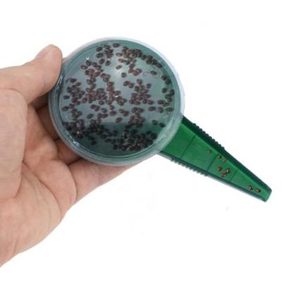 China 5 in 1 Dark Green Adjustable Size Tool NB485 Dia Dispenser Sower Seeder Plastic Seeder Plastic Farm Garden Plant Supplies for sale