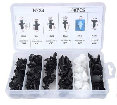 China 100pcs Mixed Auto Fastener Kit Car Accessories M285 Panel Retainer Pin Rivet Bumper Door Trim Clip Retainer Body Push Retainer Fastener Clips for sale