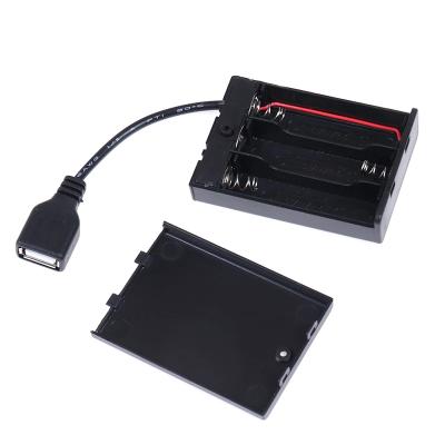 China Portable ABS DC4.5V Mini AA Battery Holder Storage Box Case USB Power Supply Battery Box For 5050 3528 2835 LED Strip Light for sale