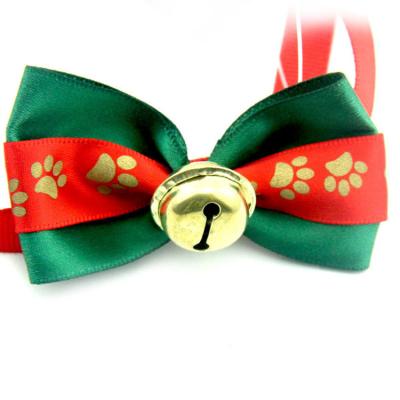 China Christmas Dog Bow Tie Dog Cat Collar Strap Cat Dog Dog Accessories Adjustable Christmas Decoration 2021 New Year A3085 for sale