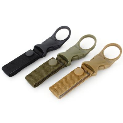 China New Hot Sale Outdoor Military Nylon Strap Buckle Hook Water Bottle Holder EDC Clip Mount Carabiner Belt Backpack Hanger Camp XQ24 for sale