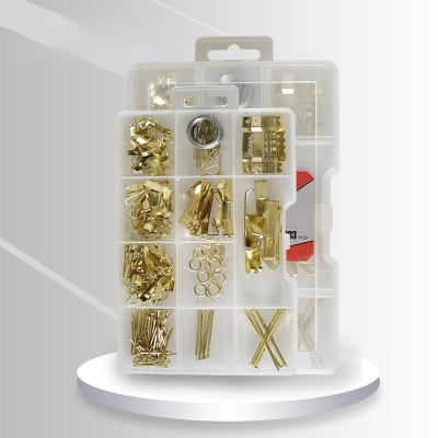 China General Industry Assorted Hanging Picture Kit 233 Pcs Assortment With Wire Picture Hangers Hooks Nails And Hardware Stuffed Boxes Frames for sale