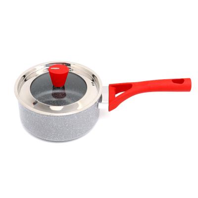 China Durable Modern High Quality Non-Stick Aluminum Alloy Forged Kitchen Cookware Greblon Sauce Coating Pan for sale