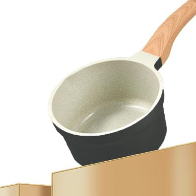 China Viable For Family Kitchen Kitchen Appliances Aluminum Utensil Non Marble Pan Non Stick Milk Pot Stick Milk Pot for sale