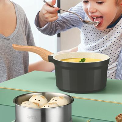 China Wholesale Viable Pan Aluminum Non-Stick Non Stick Milk Pot Kitchen Cooking Non Stick Handle Non Stick Milk Pot for sale