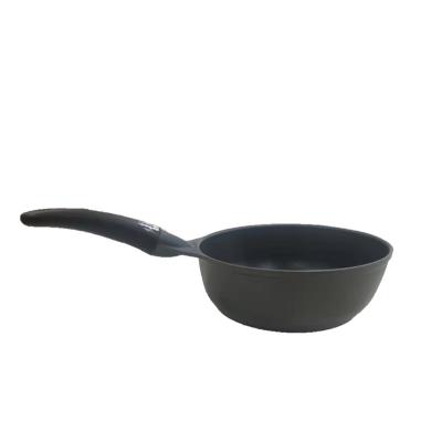 China Durable Bakelite Handle Aluminum Alloy Sauce Pan With Patented Iron Bottom For Gas And Induction Cooker for sale