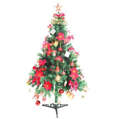 China Christamas Home Decor Christmas Decoration Artificial Christmas Tree with Star Topper and Different Size Christmas Flowers for sale