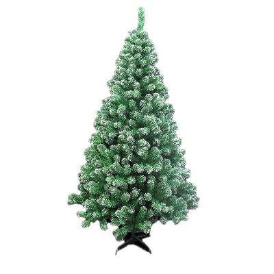 China Green White Style PVC Metal Frame Artificial Christmas Trees for sale