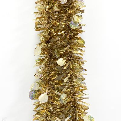 China Durable Laser Tinsel Artificial Christmas Garland Wholesale for sale