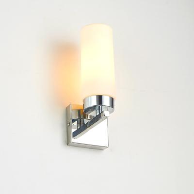 China Modern Hotel Glass Wall Light Sconce Bathroom Stand Wall Lamp for sale