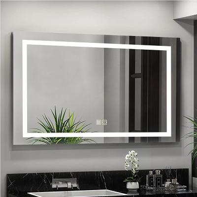 China Rectangle Wall Mirror Bathroom Vanity Smart Bright Smart Mirror Bathroom Lights Waterproof Bed Bath Backlit Led Modern Mirrors for sale