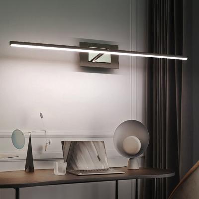 China Fashion 8W Modern Linear Hotel Mirror Light Mirror Lamp LED Vanity Lighting Black Vanity Light Mirrored Lamp Black And Chrome Wall Sconce for sale