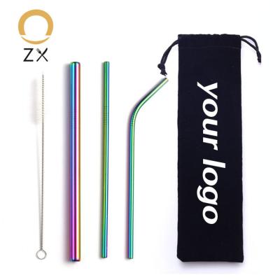 China Sustainable wholesale metal stainless steel portable eco party a custom straw for sale