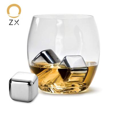 China Viable Personalized Whiskey Ice Stones Gift Set 8 Cooling Rocks Lead Free Stainless Steel Whiskey Crystal Glass Cups for sale