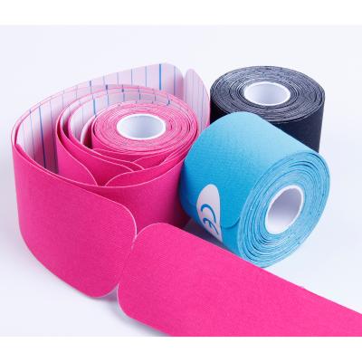 China Kinesiology Muscle Tape Unisex Pre Cut CE Approved Light Tear Elastic Adhesive Bandage for sale