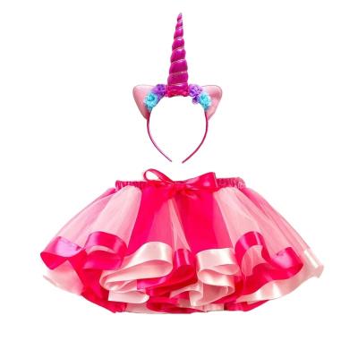 China Christmas 2022 Breathable Upgraded Striping Tutu Skirt Baby Clothes Colorful Mini Girls Party Dance Rainbow Tulle Tutu Skirts for sale