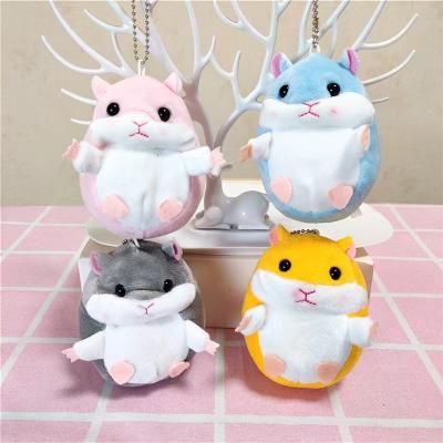 China Custom Wholesale Cute Decoration Plush Hamster Key Chain Plush Toy Hamster Keychains for sale