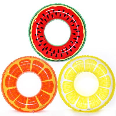 China Eco-friendly Orange Water Entertainment PVC Swim Ring Inflatable Tube Pool Swimming Floating Ring for sale