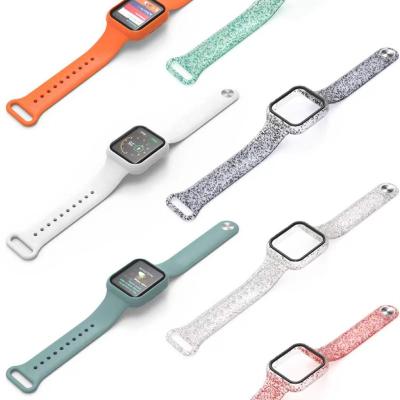 China Durable Water Resistant Silicone Sport Band Apple Watch Series 6 SE Watch Band Strap 5 4 Rubber Wrist Bands For iWatch Strap 40mm 42mm for sale